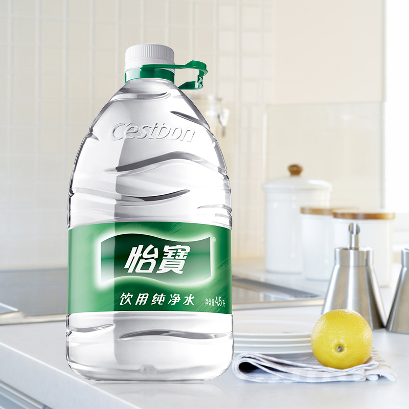 怡宝大桶装水4.5L*4瓶非矿泉水6L宿舍家庭专用 - 图1