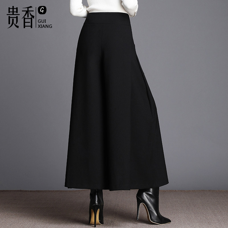 2020年新款秋冬季高腰垂感宽松裙裤 贵香休闲裤