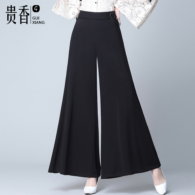 2020年新款秋冬高腰垂感显瘦阔腿裤 贵香休闲裤