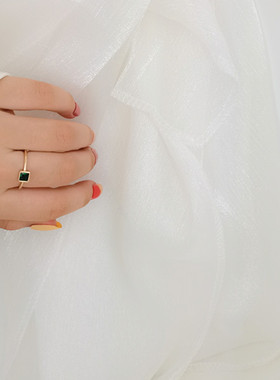 欧美日韩风几何图形纳米戒指