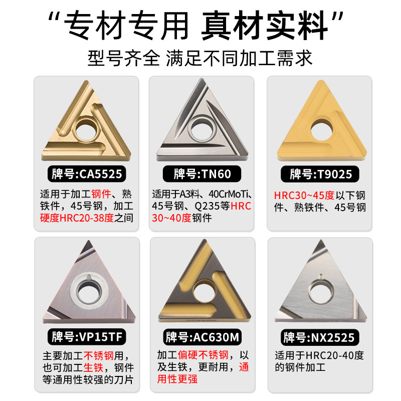 数控车床刀具车刀片TNMG160404-R PR930三角开槽钨钢刀粒粗车正刀_虎窝淘