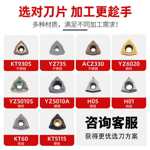 数控刀片u钻刀片暴力钻 wcmt专用刀头钢件不锈钢桃型快速钻刀粒 - 图1