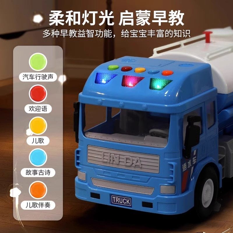 可喷水洒水车玩具儿童超大号仿真工程车模型宝宝消防汽车男孩3岁4,淘宝优惠券,粉丝福利购,淘宝优惠卷