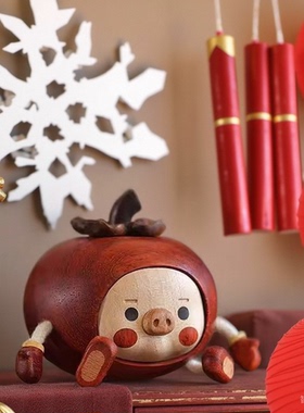 诸事顺遂柿子可爱桌面搞怪风摆件