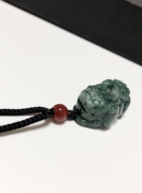 D1786# 天然翡翠貔貅吊坠28.3*16.2*12.3mm