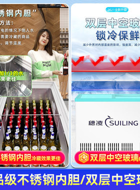 【穗凌旗舰店】可装水卧式展示柜