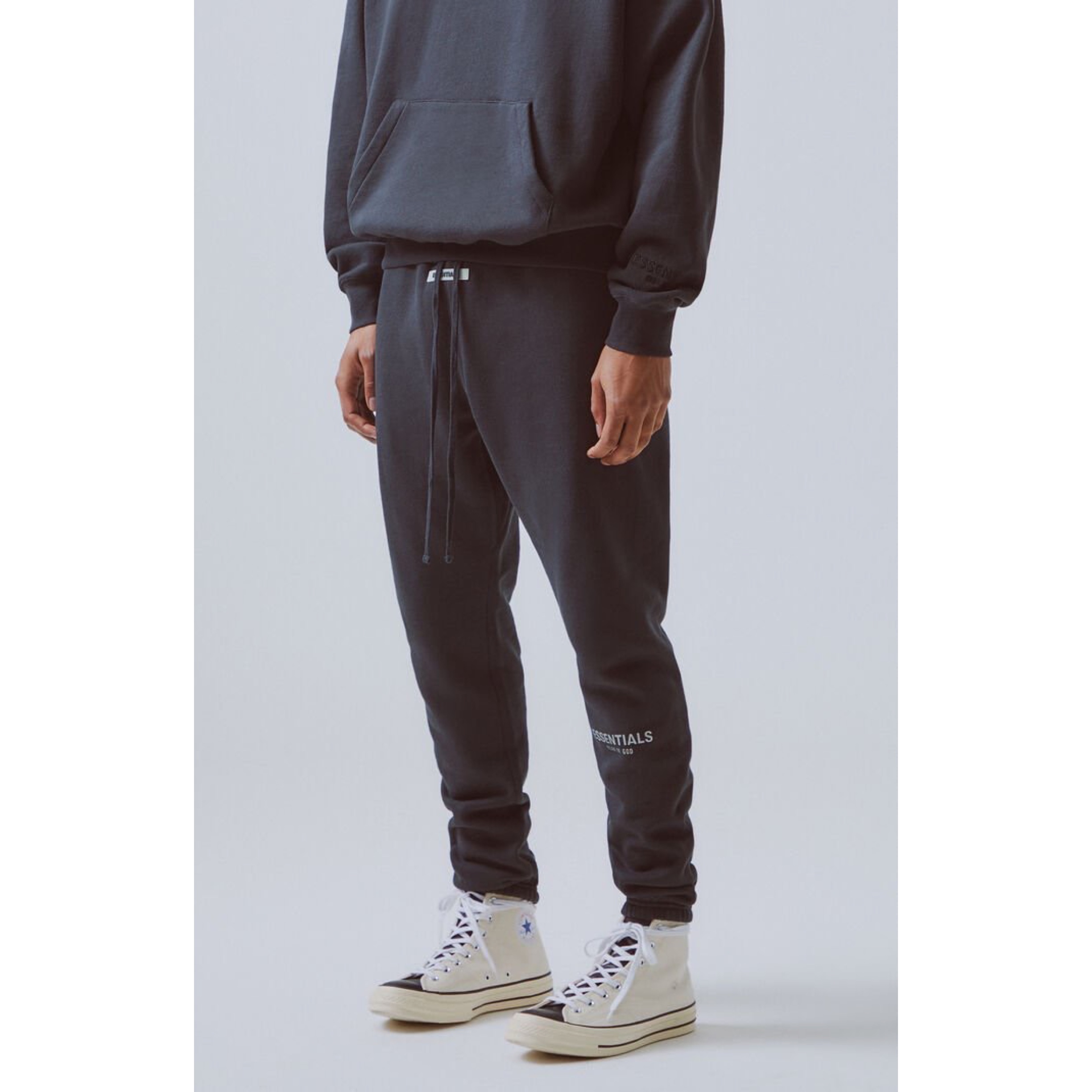 阿伦777 Fear Of God FOG Essentials 19FW字母棉质束脚卫裤长裤 - 图0