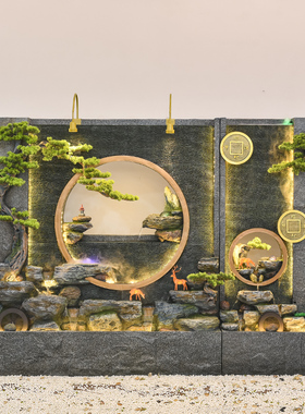 大型水幕墙流水墙屏风玄关隔断