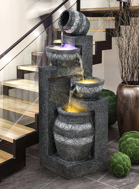 简约美式欧式喷泉流水摆件装饰