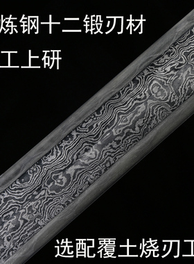 龙泉神龙宝剑花纹钢开口龙汉剑手工刀剑硬剑家居礼品高硬度未开刃