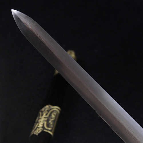 龙泉神龙风火神木质刀花纹钢刀剑长款清剑铜装单手手工宝剑未开刃 - 图1