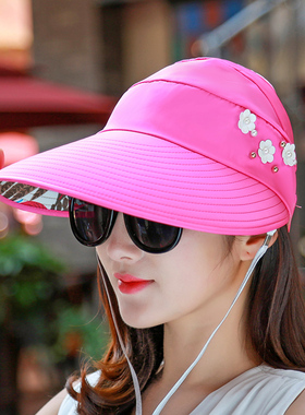 帽子女夏天休闲百搭出游鸭舌帽韩版春夏季可折叠防晒太阳帽遮阳帽