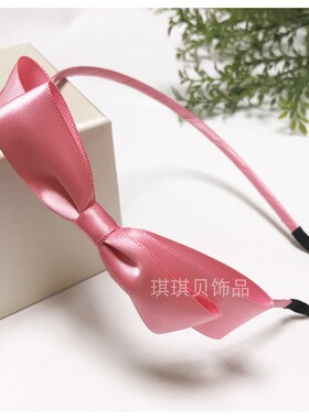 蝴蝶结大人简约百搭森女蓝色发箍
