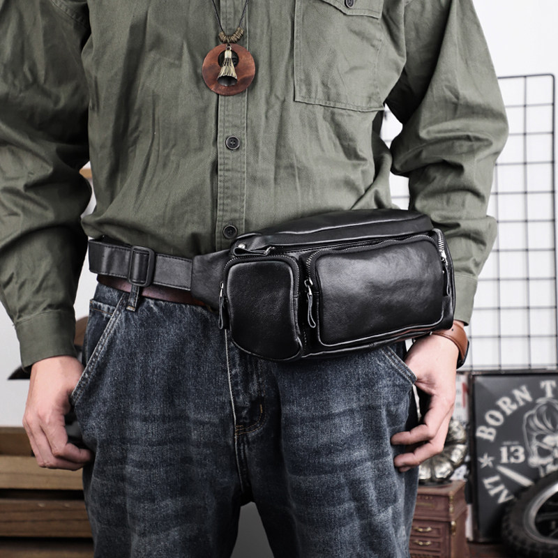 斜挎包男真皮胸包运动休闲时尚腰包韩版潮2024新款头层牛皮背包潮,淘宝优惠券,粉丝福利购,淘宝优惠卷