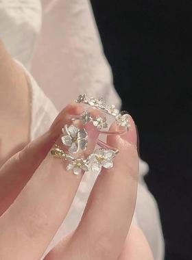 山茶花小众设计开口戒指