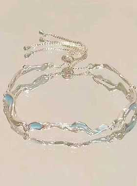 樱花蝴蝶结手链小众轻奢气质