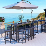 Производитель Nordic Outdoor Casual Plastic Пластиковый холбически высокий высокий уровень стола и стул.