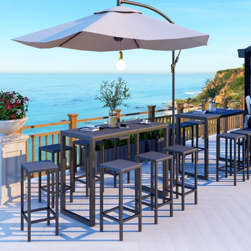 Производитель Nordic Outdoor Casual Plastic Пластиковый холбически высокий высокий уровень стола и стул.