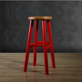 Американский железный бар с твердым деревом, скамейка, высокий стул с высоты