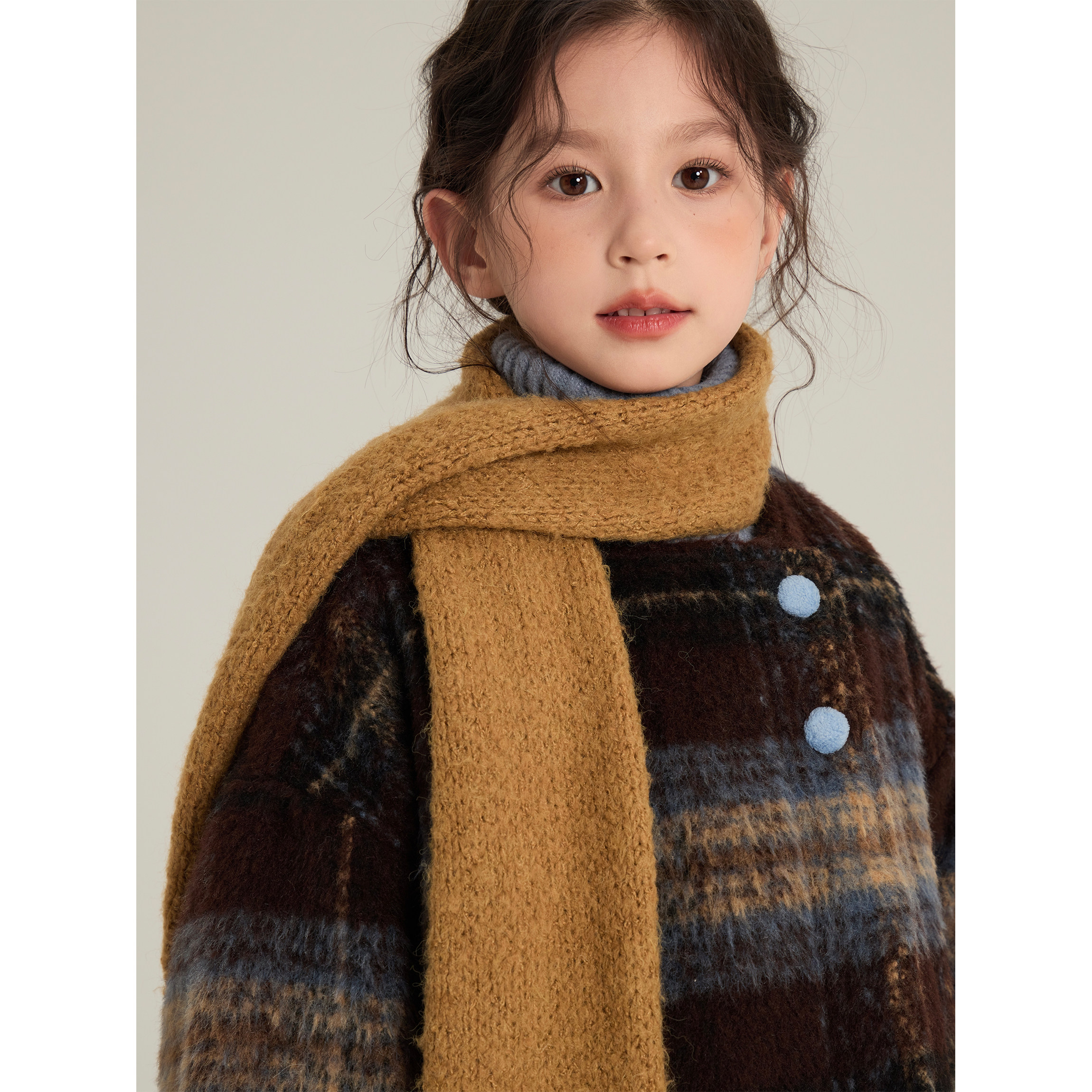 senbaby童装冬装儿童过年毛呢外套女童加棉呢子大衣格子大衣,淘宝优惠券,粉丝福利购,淘宝优惠卷