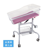 Hospital Baby Medical Crib Trolley Hand-pushed Lathe Lunar Sub Center Abs Transparent Care Bed Newborn