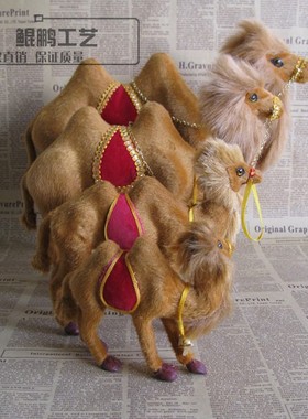 仿真小骆驼假动物橱窗早教认知