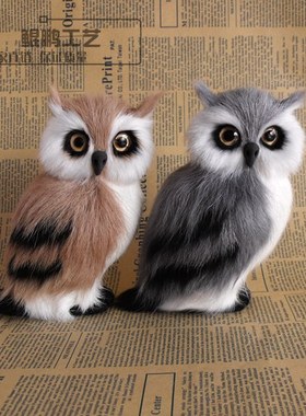 猫头鹰静态橱窗陈列节日风模型