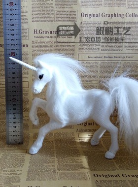 仿真马模型独角兽飞马象征纯洁