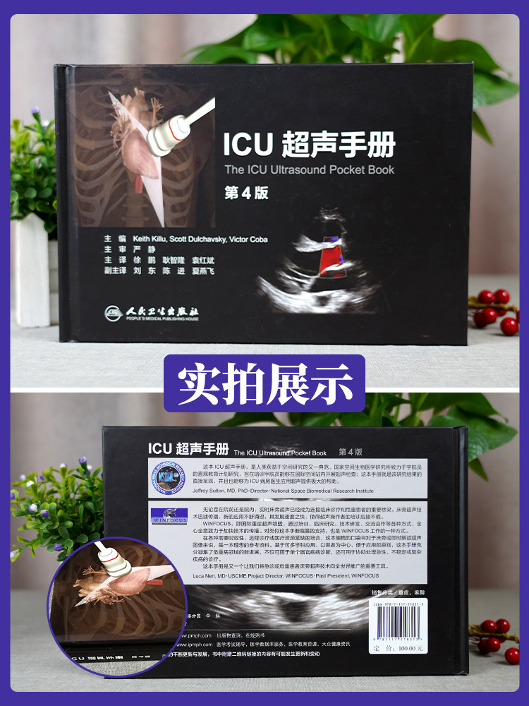 ICU超声手册第四版4版翻译版徐鹏耿智隆袁红斌主译ICU重症超声诊断超声医学危重病超声诊断急诊危重患者床旁超声人民卫生出版社