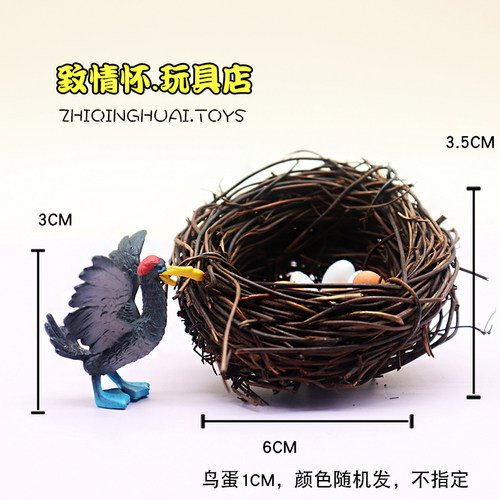 微缩迷你超仿真小鸟动物鸟蛋袖珍一套微景观diy创意食玩摆件玩具 - 图2