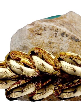 钛钢指环王魔戒雕刻不褪色