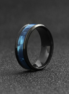 不锈钢饰品蓝色贝壳纹滴油