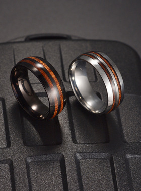 数控标准美码双槽镶嵌相思木男