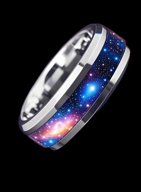 新品 3D设计滴油钛钢戒指男 高级时尚情侣指环电商货源手饰品