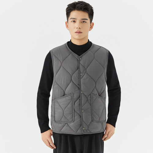 羽绒棉马甲男轻薄秋冬季内胆小棉袄爸爸内穿保暖坎肩内搭加肥加大 - 图3