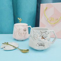 Nordic Wind Ins Marble Textured Ceramic Mark Cup Companion Gift Mug Lovers Water Cup Office Milk Cup