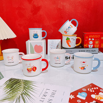 Cute Ceramic Mug Small Rabbit Mark Cup Baby Full Moon Laity Dinner Accompanied By Hand Water Glass Active Gift Cup