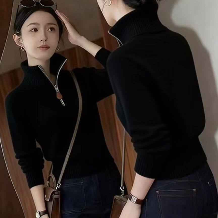 2026秋冬东莞大朗半拉链毛衣不起球打底针织衫正品新款立领上衣女,淘宝优惠券,粉丝福利购,淘宝优惠卷