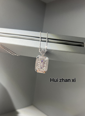 Hui zhanxi帕帕拉恰加白贝母撞色轻奢设计感套链项链