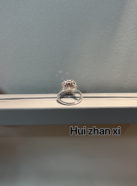 Hui zhanxi培育红宝4ct主石戒指