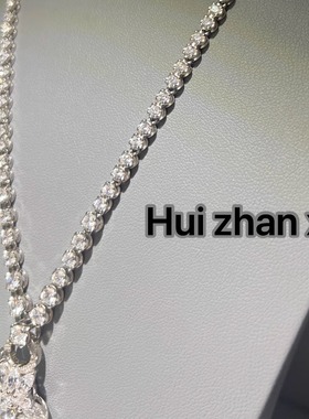Hui zhanxi 培育帕拉伊巴奢华豪镶水滴5克拉吊坠加百搭链套装