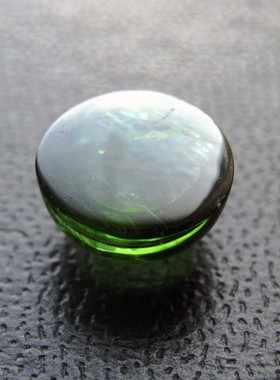 寂寞五岁素面绿碧玺戒面裸石ct