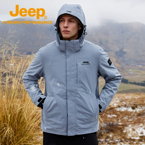 Jeep, вкладыш, мужская дорожная съемная водонепроницаемая альпинистская куртка, «три в одном»