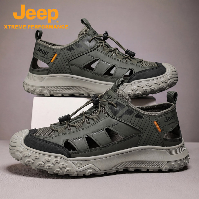Jeep men's toe-cap breathable non-slip sandals