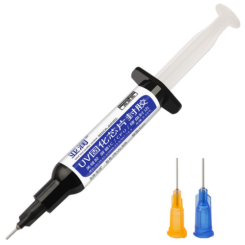 亚润美缝黑胶芯片封胶屏幕ic封胶CPU硬盘封胶密封防水黑胶UV固化 - 图3