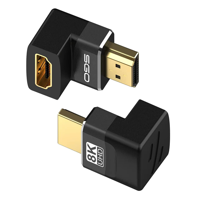 斯格HDMI2.1弯头hdmi90度直角转接头270度延长器8k@60Hz 4K@120Hz - 图1