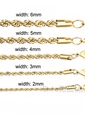 hiphop美式假金链子无吊坠百搭女