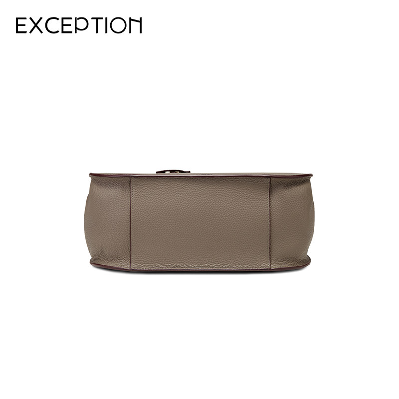 例外2022新款头层牛皮大容量单肩包 EXCEPTION例外女士包袋