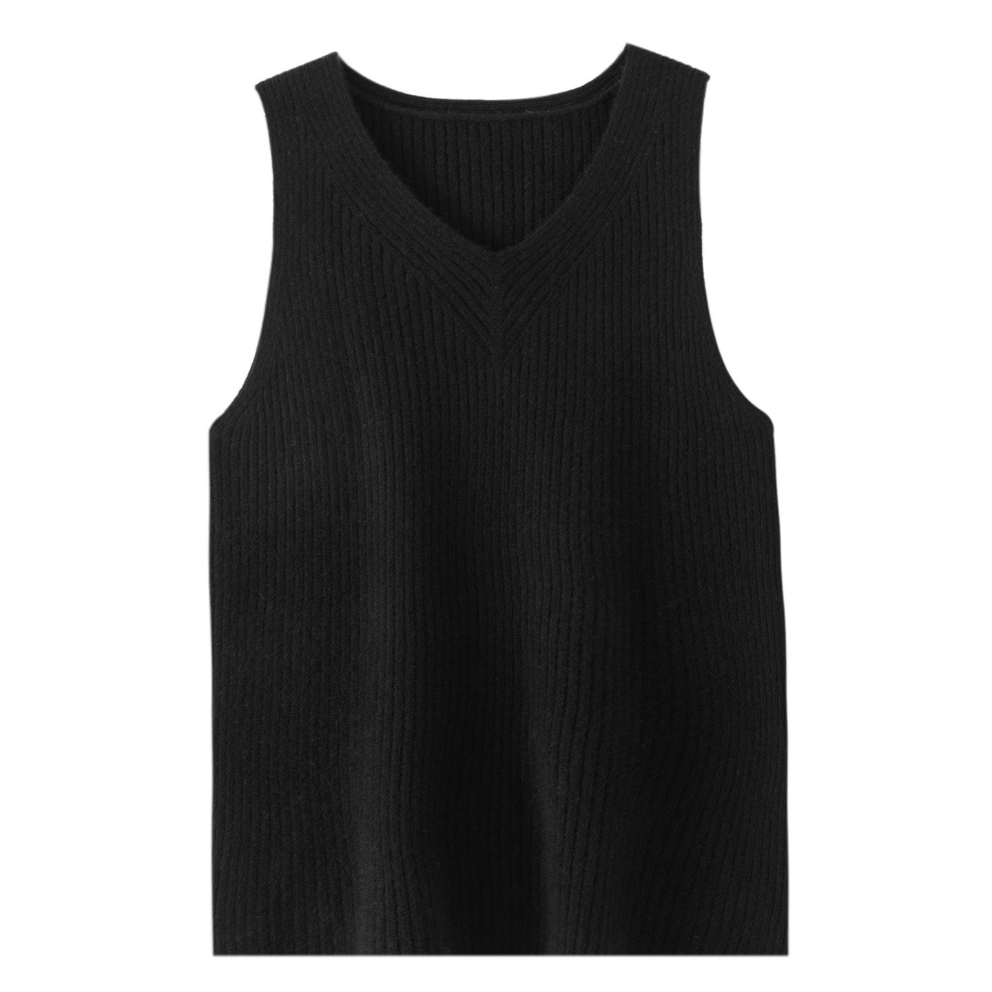 秋冬新款100%纯山羊绒吊带背心女内搭V领修身百搭无袖打底针织衫,淘宝优惠券,粉丝福利购,淘宝优惠卷