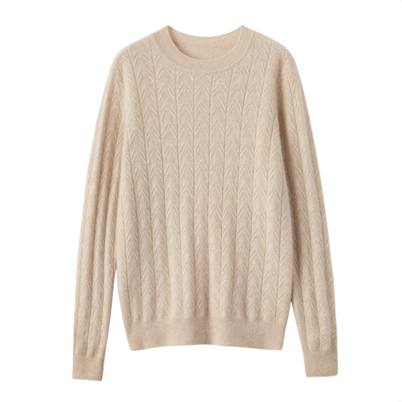 圆领羊绒衫女100%纯山羊绒毛衣秋冬新款高级感鹅黄色针织打底上衣,淘宝优惠券,粉丝福利购,淘宝优惠卷